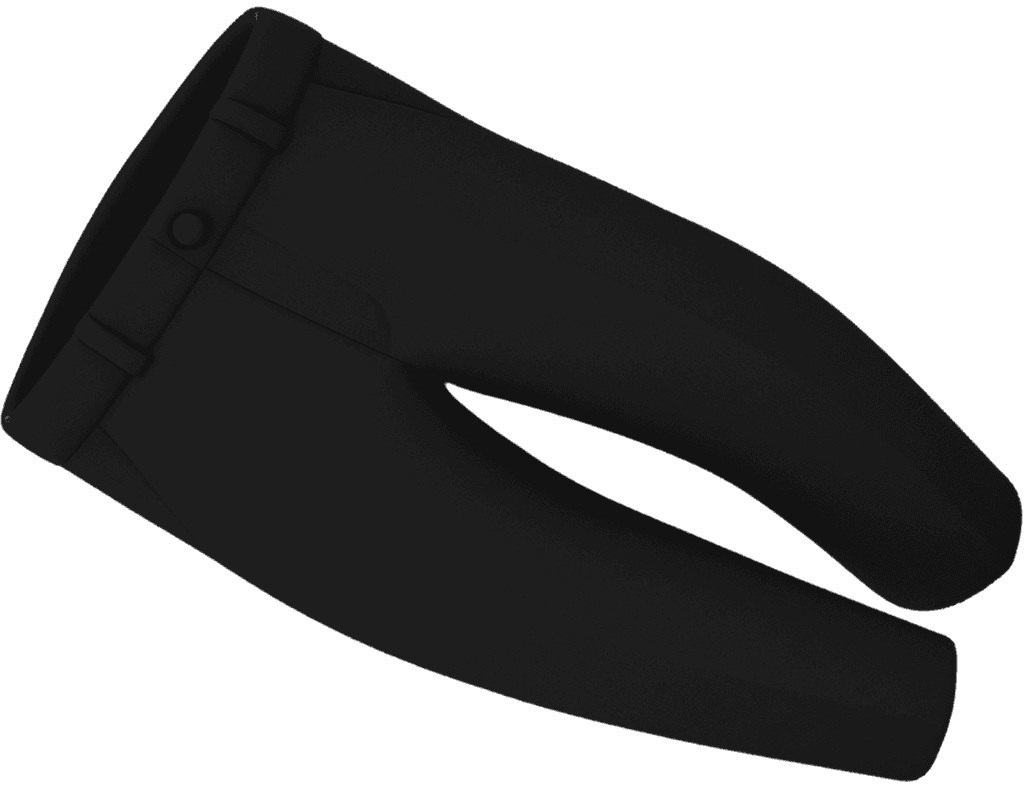Black trousers laundry item
