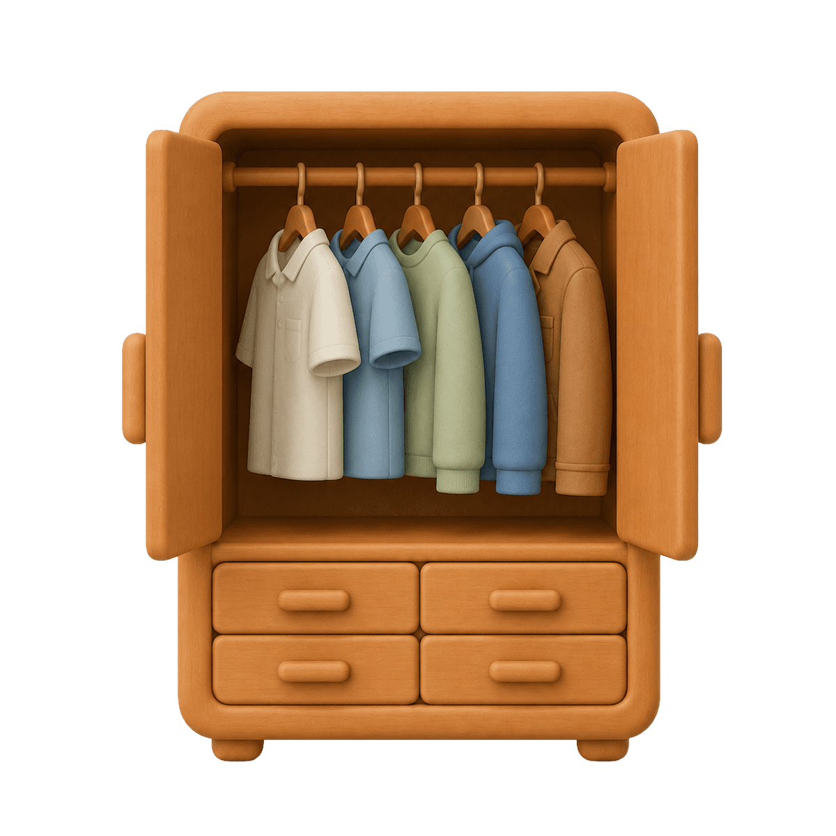 Open wardrobe representing Garment Guru